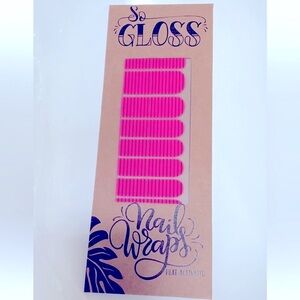 SO GLOSS Pink Stipe Nail Wraps Heat Activated Made in Buffalo NY 5 Star Reviews